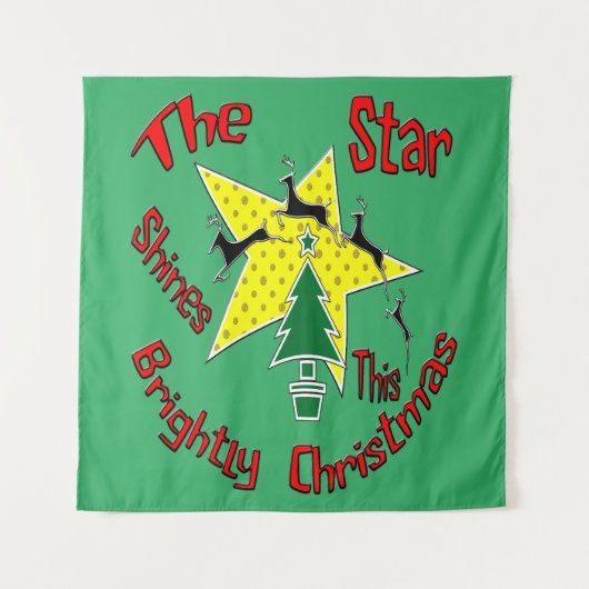 Der Stern strahlt diese Weihnachtszeit hell Wandteppich (Vorderseite)