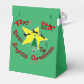 Der Stern strahlt zu Weihnachten hell Geschenkschachtel (Rückseite)