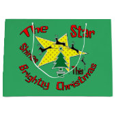 Der Stern strahlt zu Weihnachten hell Große Geschenktüte (Vorderseite)
