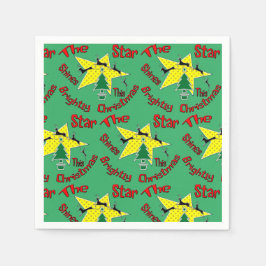 Der Stern strahlt zu Weihnachten hell Serviette