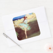 Der Stern: Tänzer auf Point von Degas Quadratischer Aufkleber (Umschlag)