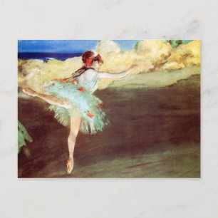 Der Stern: Tänzerin auf den Spitzen von Degas Postkarte