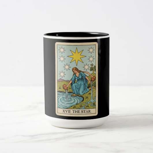 Der Stern Tarot Zweifarbige Tasse (Mittel)