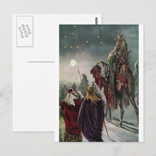 Der Stern von Bethlehem Postkarte (Vorne/Hinten)