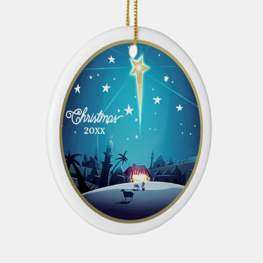 Der Stern von Bethlehem. Weihnachtsfeiern Keramik Ornament (Rechts)