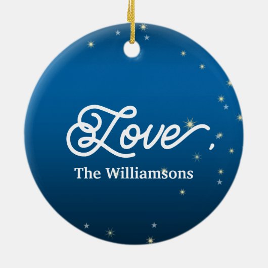 Der Stern von Bethlehem. Weihnachtsfeiern Keramik Ornament (Hinten)