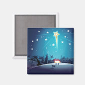 Der Stern von Bethlehem. Weihnachtsgeschenk Magnet (Vorderseite/Rückseite)