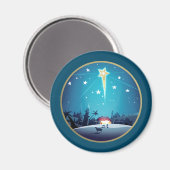 Der Stern von Bethlehem. Weihnachtsmagnete Magnet (Vorderseite/Rückseite)