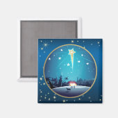 Der Stern von Bethlehem. Weihnachtsmagnete Magnet (Vorderseite/Rückseite)