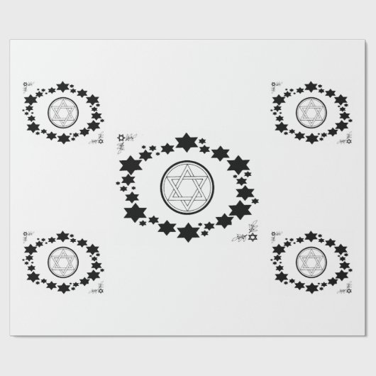 Der Stern von David - Geschenkpapier (Flach)