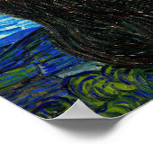 Der Sternenhimmel - Van Gogh Poster (Ecke)
