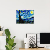 Der Sternenhimmel - Van Gogh Poster (Heimbüro)