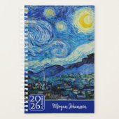 Der Sternenhimmel von Van Gogh | Benutzerdefiniert Planer (Vorderseite)