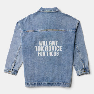 Der Steuerberater des CPA gibt Steuerberatung für  Jeansjacke