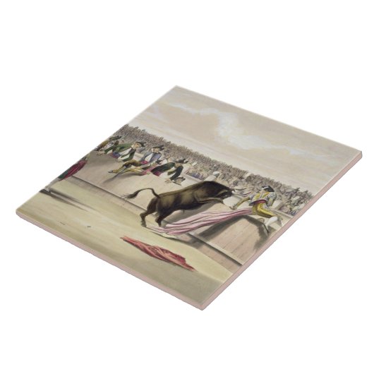 Der Stier, der die Sperren, 1865 (Farbe, springt Fliese (Seite)