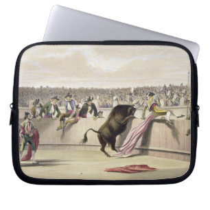Der Stier, der die Sperren, 1865 (Farbe, springt Laptopschutzhülle