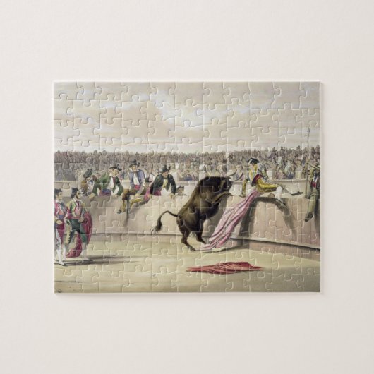 Der Stier, der die Sperren, 1865 (Farbe, springt Puzzle (Horizontal)