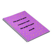 Der Stift ist Ihr Kompass, die Seite ist Ihre Welt Notizblock (Rechte Seite)