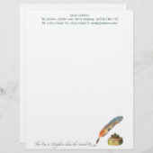 Der Stift ist mächtiger als das Klinge-Briefpapier Briefkopf (Vorne/Hinten)