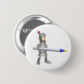 Der Stift ist mächtiger als der SchwertRitter Button (Vorne & Hinten)