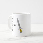 Der Stift ist mächtiger als die Klinge Kaffeetasse (Vorderseite Links)