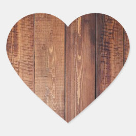 Der Stil aus echtem Holz Herz-Aufkleber