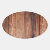 Der Stil aus echtem Holz Ovaler Aufkleber (Vorderseite)