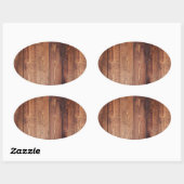 Der Stil aus echtem Holz Ovaler Aufkleber (Blatt)