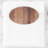 Der Stil aus echtem Holz Ovaler Aufkleber (Tasche)
