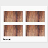 Der Stil aus echtem Holz Rechteckiger Aufkleber (Blatt)