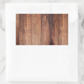 Der Stil aus echtem Holz Rechteckiger Aufkleber (Tasche)
