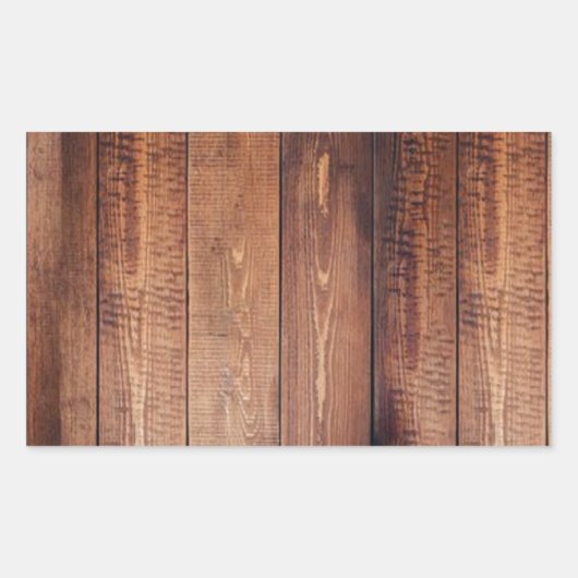 Der Stil aus echtem Holz Rechteckiger Aufkleber (Vorderseite)