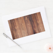 Der Stil aus echtem Holz Rechteckiger Aufkleber (Umschlag)