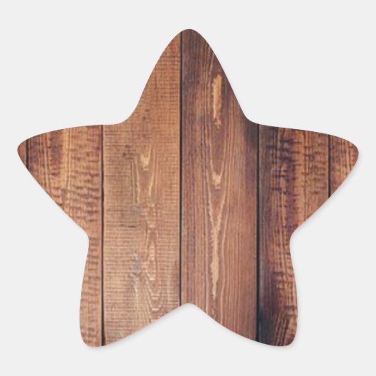 Der Stil aus echtem Holz Stern-Aufkleber (Vorderseite)