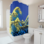 Der Stil der Great Hokusai Wave Pop Art Duschvorhang (Beispiel)