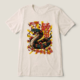 Der Stil der grünen Holzschlange - Chinesisches Ne Tri-Blend Shirt