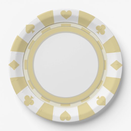 Der Stil des Poker Player-Party Pappteller (Vorderseite)