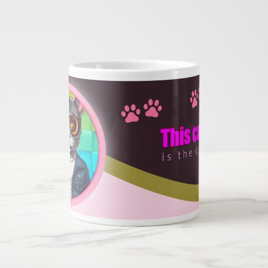 Der Stil dieser Katze ist das Mau der Katze Jumbo-Tasse (Vorderseite)