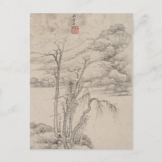 Der Stil verschiedener alter Meister | B&W Landsch Postkarte (Vorderseite)