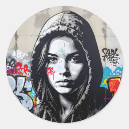 Der stille Beobachter -  Runder Aufkleber