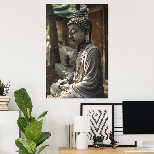 Der stille Buddha Poster (Heimbüro)