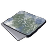 Der Stille Garten: Oliven Laptopschutzhülle (Vorne Knopf)