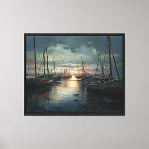 Der stille Hafen Leinwanddruck