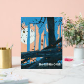Der stille mondhelle Wald Acrylschild (Hochzeit)