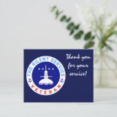 Der Stille Service Veteran elegant Postkarte (Stehend Vorderseite)