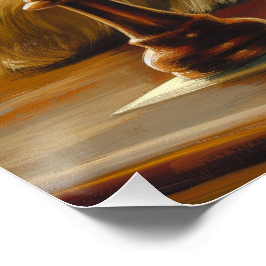 Der Stillstand der Wissenschaftler | Katze und Hun Poster (Ecke)