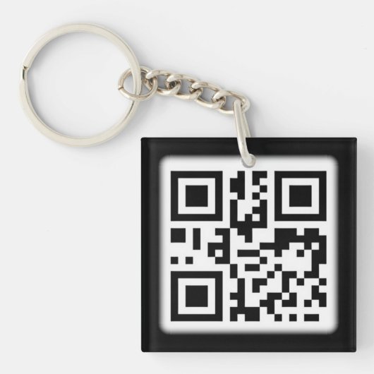 Der stilvolle QR-Code-Acryl-Schlüsselanhänger Schlüsselanhänger (Vorderseite)
