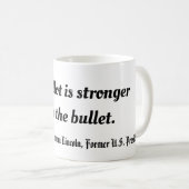 Der Stimmzettel ist stärker als die Kugel, Lincoln Kaffeetasse (VorderseiteRechts)