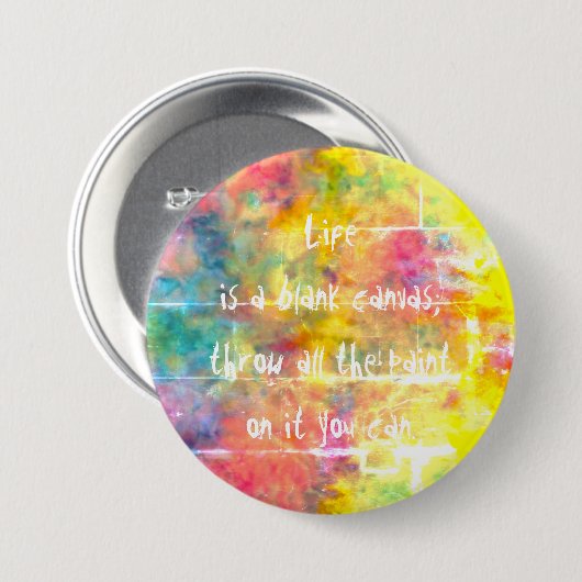 [der Stoff-] Regenbogen-Krawatten-Button-Knopf des Button (Vorne & Hinten)