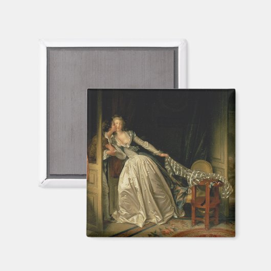 Der Stolen Kiss von Jean-Honore Fragonard Magnet (Vorderseite/Rückseite)